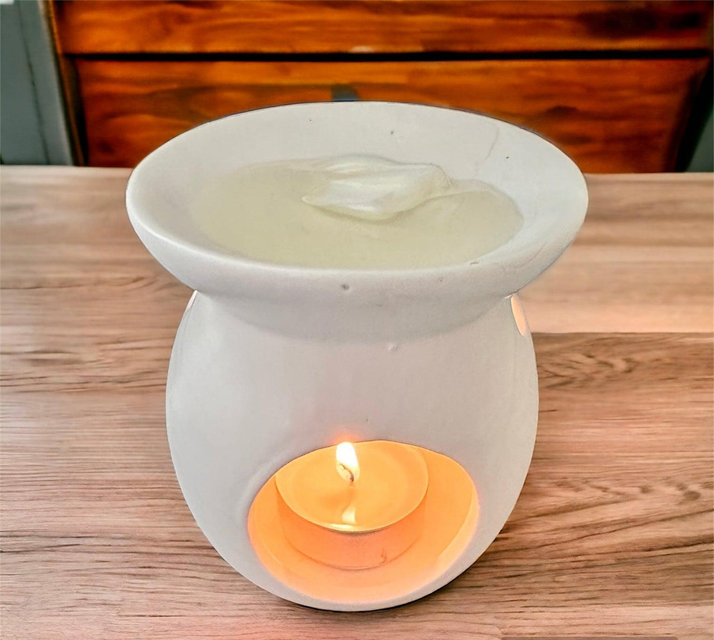 Ceramic White Wax Melt Burner - Pure Scents Uk
