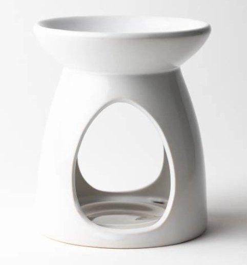 Ceramic White Wax Melt Burner - Pure Scents Uk