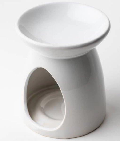 Ceramic White Wax Melt Burner - Pure Scents Uk